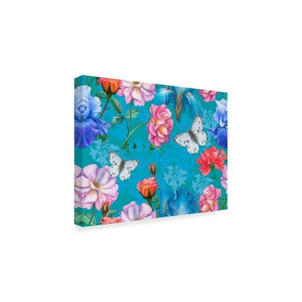 Maria Rytova 'Roses And Butterflies (Pattern)' Canvas Art,14x19